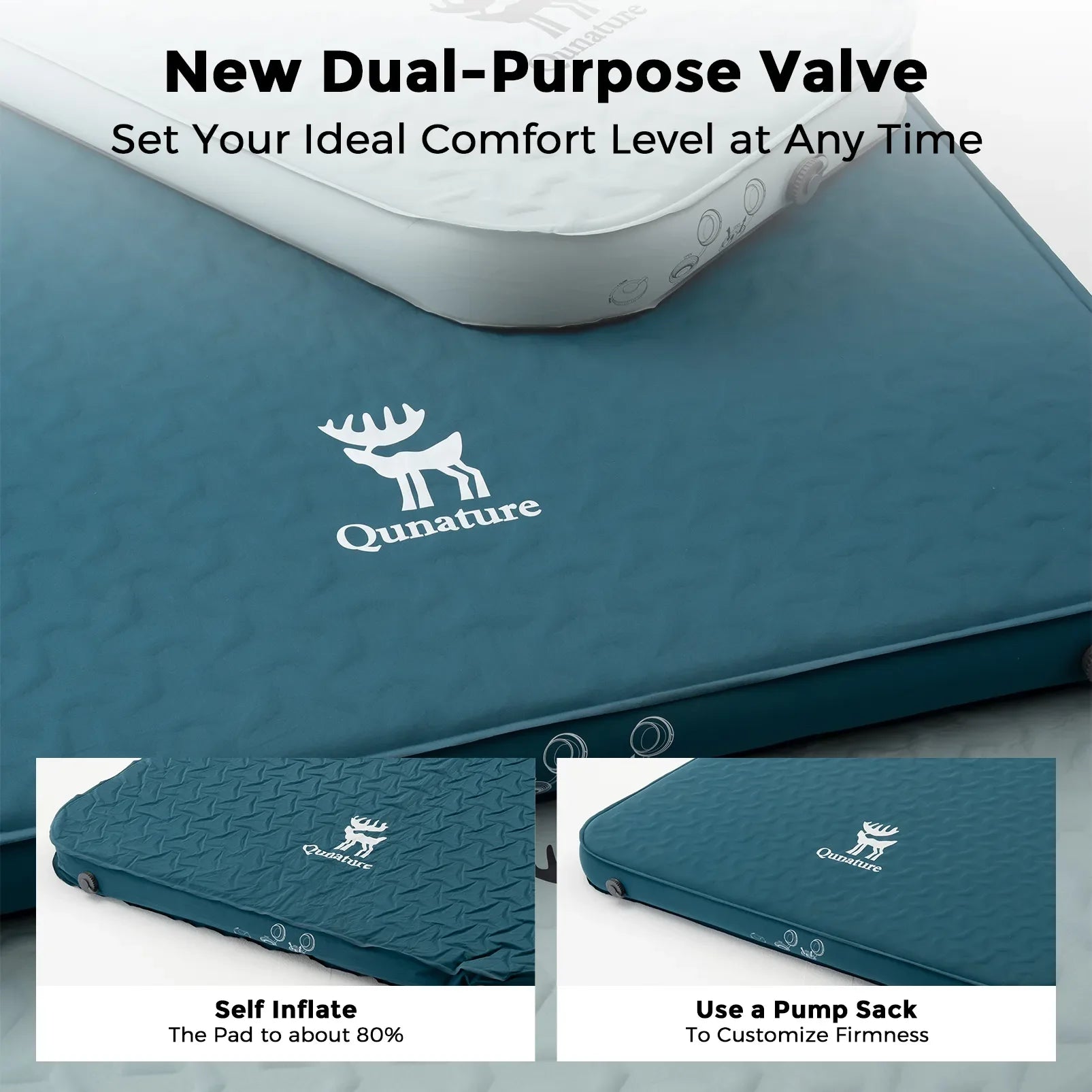 Portable Inflating Sleeping Pad with Foam for Camping
